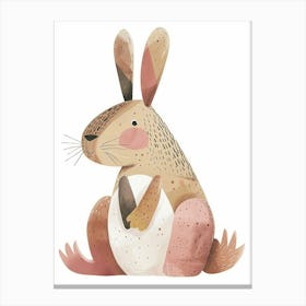 Rex Rabbit Kids Illustration 4 Canvas Print