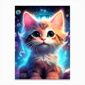 Feline Cat Creative Artwork Illustration 19 Canvas Print