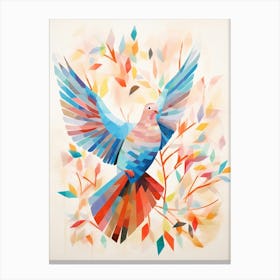 Bird Painting Collage Dove 4 Canvas Print