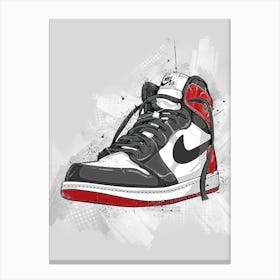 Nike Air Jordan 1 Colorful Canvas Print