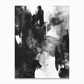 Abstract Black And White Painting 6 Canvas Print