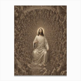 Jesus In The Throne Canvas Print