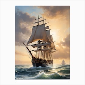 Sailing Ship Painting (3) Canvas Print