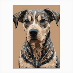 Tan And Brown Dog Canvas Print