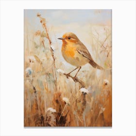 Bird Painting Robin 1 Canvas Print
