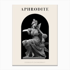 Aphrodite, Greek Mythology Poster Canvas Print