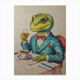 Lizard In A Suit 1 Canvas Print