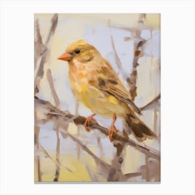 Bird Painting Finch 2 Canvas Print