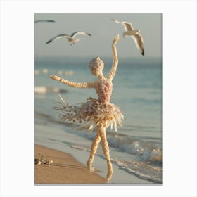 Ballerina On The Beach 1 Canvas Print