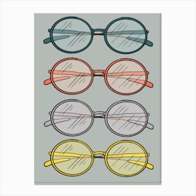 Eyeglasses In Grey Canvas Print