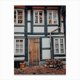 Old German Half Timbered Houses 07 Canvas Print
