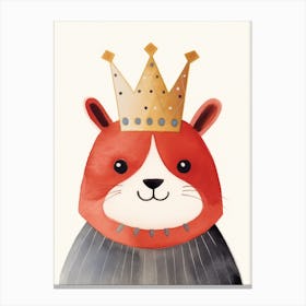Little Red Panda 1 Wearing A Crown Canvas Print
