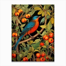 Bluebird In The Apple Tree Canvas Print