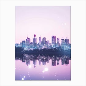 Sydney Skyline At Dusk Canvas Print