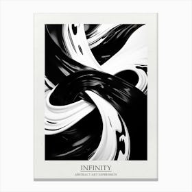 Infinity Abstract Black And White 3 Poster Canvas Print