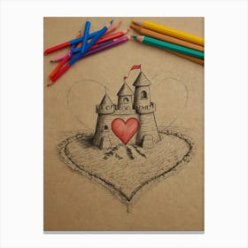 Heart Shaped Castle Canvas Print