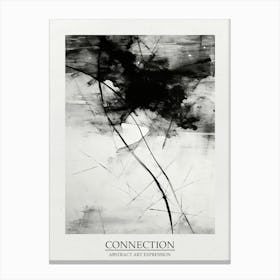 Connection Abstract Black And White 7 Poster Canvas Print