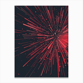 Red Burst 1 Canvas Print