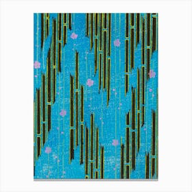 Vintage Ukiyo-e Woodblock Print Of Japanese Textile, Shima Shima, Furuya Korin (285) Canvas Print