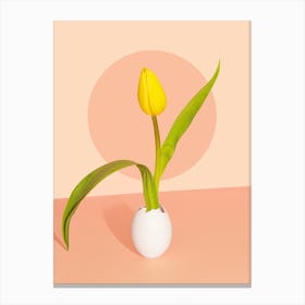 Tulip Flower And Egg Canvas Print
