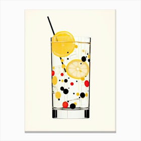 Mid Century Modern Tom Collins Floral Infusion Cocktail 4 Canvas Print