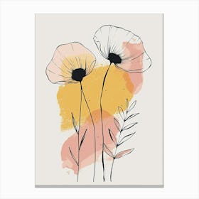 Manchester Flower Market Boho Minimalist Style Canvas Print