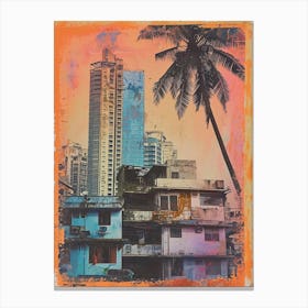 Mumbai Retro Polaroid Inspired 1 Canvas Print