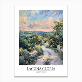 Laguna Gloria Austin Texas Oil Painting 2 Poster Canvas Print