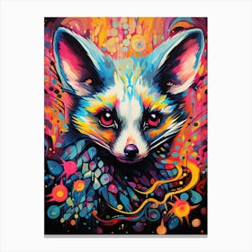  A Hidden Possum Vibrant Paint Splash 2 Canvas Print