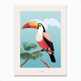 Minimalist Toucan 2 Bird Poster Canvas Print