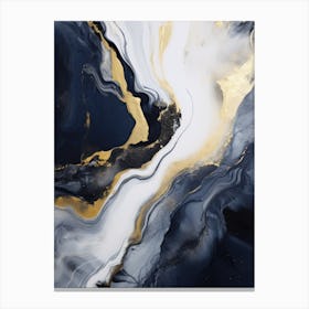 Abstract Gold And Black Canvas Print