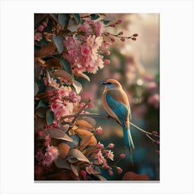 Bird In Bloom 2 Canvas Print