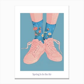 Spring In In The Air Pink Shoes And Wild Flowers 4 Canvas Print