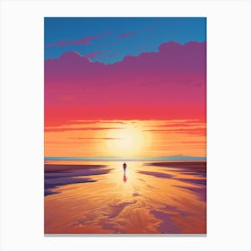 A Painting Of Camber Sands East Sussex 4 Canvas Print