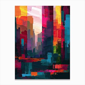 Voxel Valleys | Pixel Art Series Canvas Print