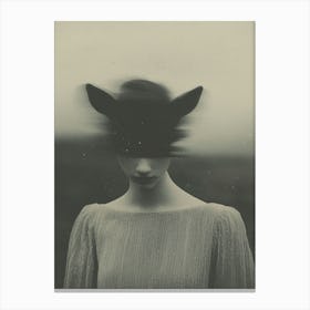 Woman With A Deer Head Canvas Print