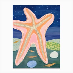 Maximalist Animal Painting Starfish 1 Canvas Print