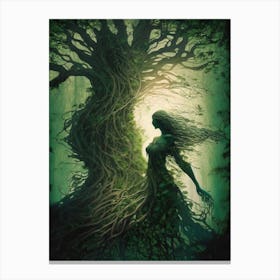 Mystical Forest Goddess Canvas Print