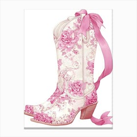 Pink Cowboy Boots 6 Canvas Print