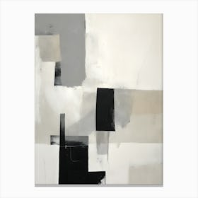 Abstract Black And White Painting 6 Canvas Print