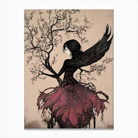 Girl In A Tree Canvas Print