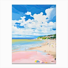 Filey Beach, North Yorkshire, Matisse And Rousseau Style 2 Canvas Print