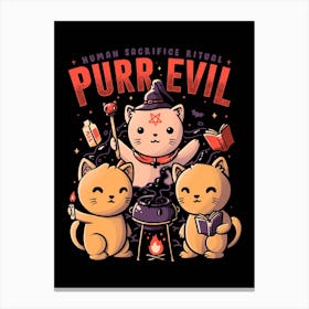Purr Evil Canvas Print