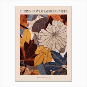 Fall Botanicals Hydrangea 1 Poster Canvas Print