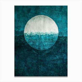 Moon In The Sea Canvas Print