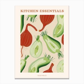 Mixed Vegetable Selection Pattern Poster 2 Canvas Print