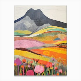 Ben More Scotland 2 Colourful Mountain Illustration Canvas Print