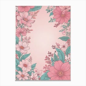 Floral Frame Canvas Print