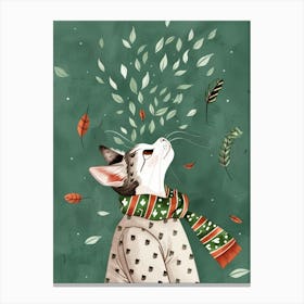 Autumn Cat 1 Canvas Print