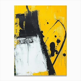 Abstract In Yellow And Black Canvas Print